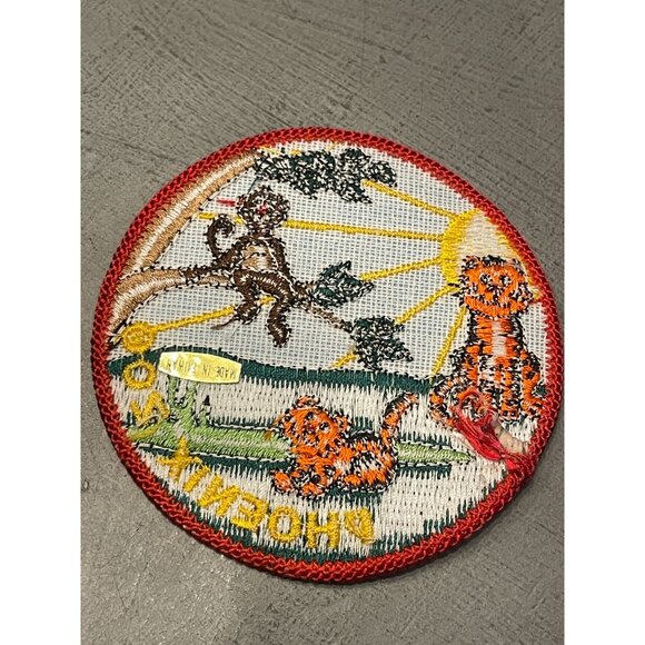 Phoenix Zoo Embroidered Vintage Sew On Patch Monkeys Tigers AZ Arizona New Scout - Picture 3 of 6